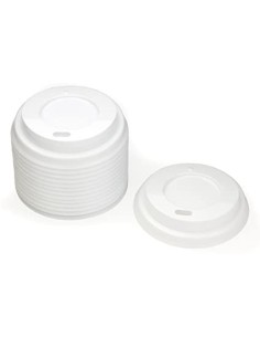 TAPA PLÁSTICO BLANCA VASO CAFÉ 2